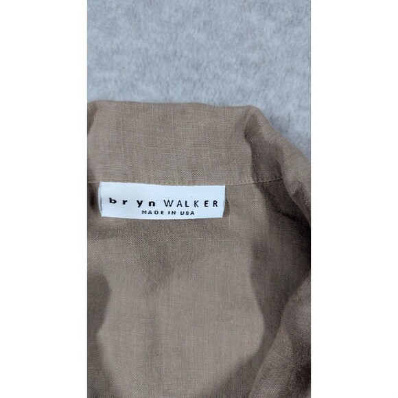Bryn Walker Women Top Large 100% Linen Tunic Button Up Minimalist Lagenlook - Picture 8 of 14